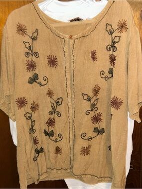 Vintage Boho Hippie M.P.H Short sleeve jacket bust 46”